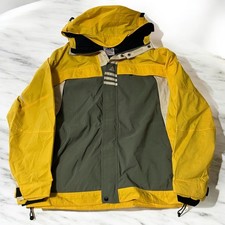 Adidas Terrex Dermizax Jacke Herren L gelb grün Kapuze wasserdicht Ski Schnee