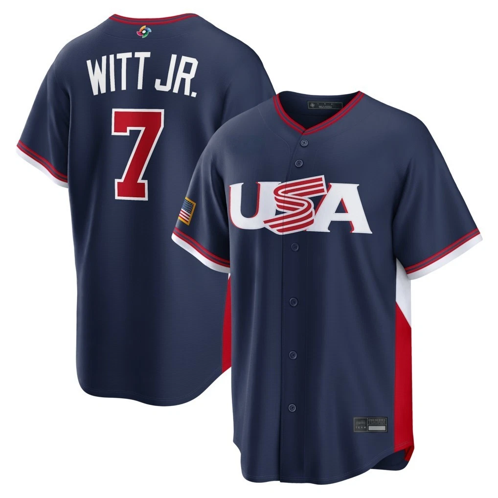 Men's USA Baseball Navy 2026 World Baseball Classic Jersey All Player