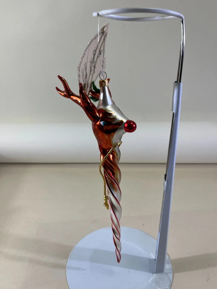 De Colección Christopher Radko Archivo Deercicle Reno Hielo Navidad Adorno DS51 Foto 2 de 4