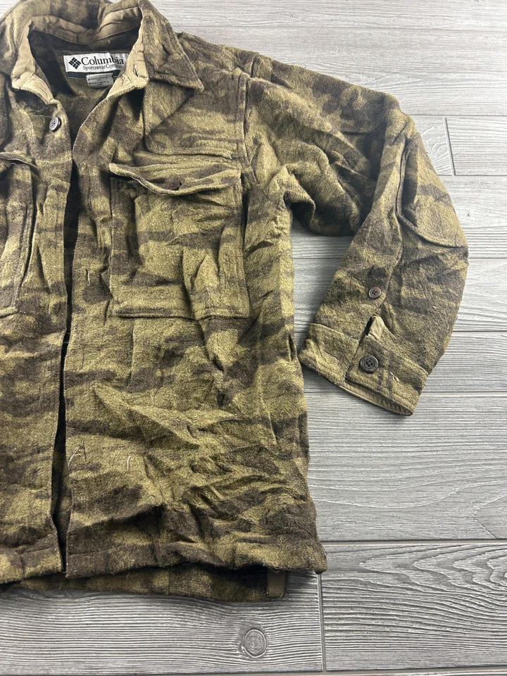Chaqueta Columbia Abotonada Mezcla de Lana Camuflada Para Hombres M PHG Outfitter Shacket De Colección Foto 2 de 4
