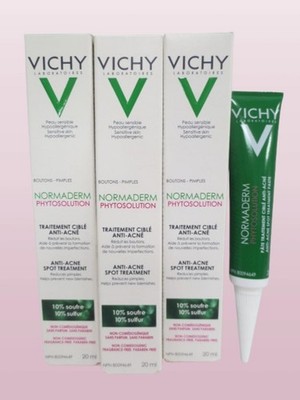 VICHY NORMADERM PHYTOSOLUTION ANTI-ACNE SPOT TREATMENT 20ML BOXED LOT OF 3