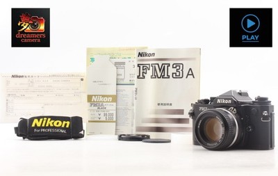 [ Unused ] Nikon FM3A Black 35mm SLR Film Camera Body 50mm f/1.4 lens From JAPAN
