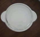 Vtg Corning Ware White GRAB-IT Casserole Bowl P-270-B w/ Pyrex Lid P-270-C