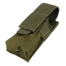Green Portable Tactical Molle Flashlight Holder Holster Pouch Torch Carry Case