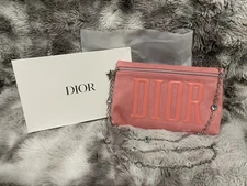 Pink Dior (GWP) Pouch Made Into Crossbody With Strap And Box Included