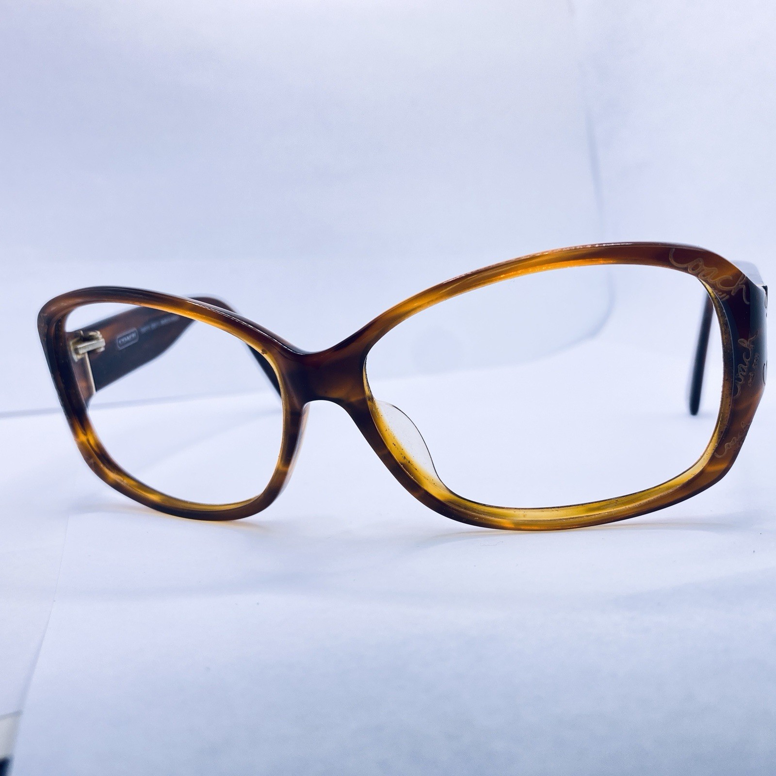 Coach Eyeglasses Sunglasses HC Taryn S801 Amber Horn 59 [] 15 135 MM Brown Logo thumbnail 3