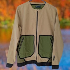 Under Armour UAS Pivot Stretch Jacket Men's S Beige Crepe Bomber Full Zip