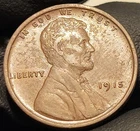 1915 1C BN Lincoln Wheat Penny Cent! Harder Date! Higher Grade Penny!