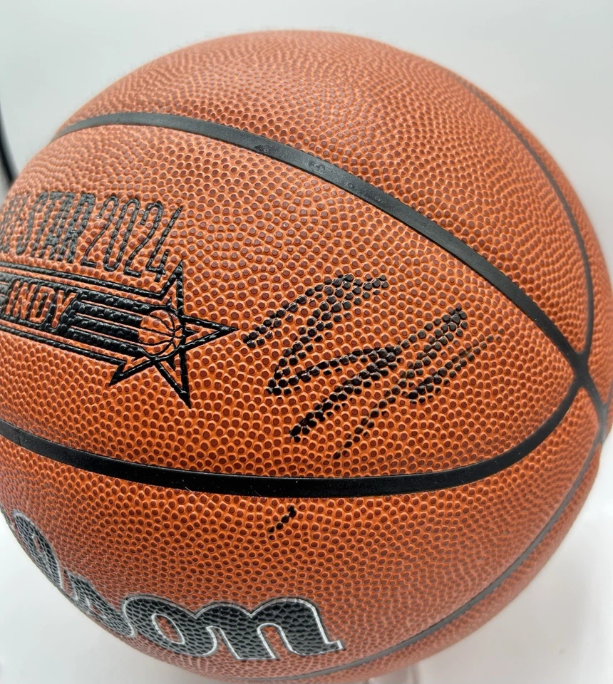 Karl Anthony Towns Signed 2024 NBA All Star Game Basketball Knicks PSA/DNA COA - Image 2 of 4