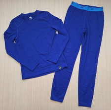 REI CO-OP Blue Top & Bottom Long Underwear Base Layer Set Youth Sz 10/12 EUC REI CO-OP Blue Top & Bottom Long Underwear Base Layer Set Youth Sz 10/12 EUC - Image 1