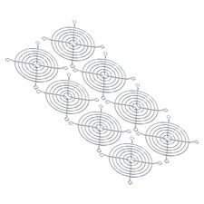92mm Fan Finger Grill, 8 Pack Metal Grill Protector Guard, Silver