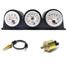 2 52mm 7color Led Triple 3in1 Gauge Kit Rpm Water Temp Oil Pressure Gauge 12v 2 52mm 7color Led Triple 3in1 Gauge Kit Rpm Water Temp Oil Pressure Gauge 12v