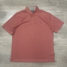 Quiksilver Waterman Collection Polo Shirt Men  s XL Pink Polyester