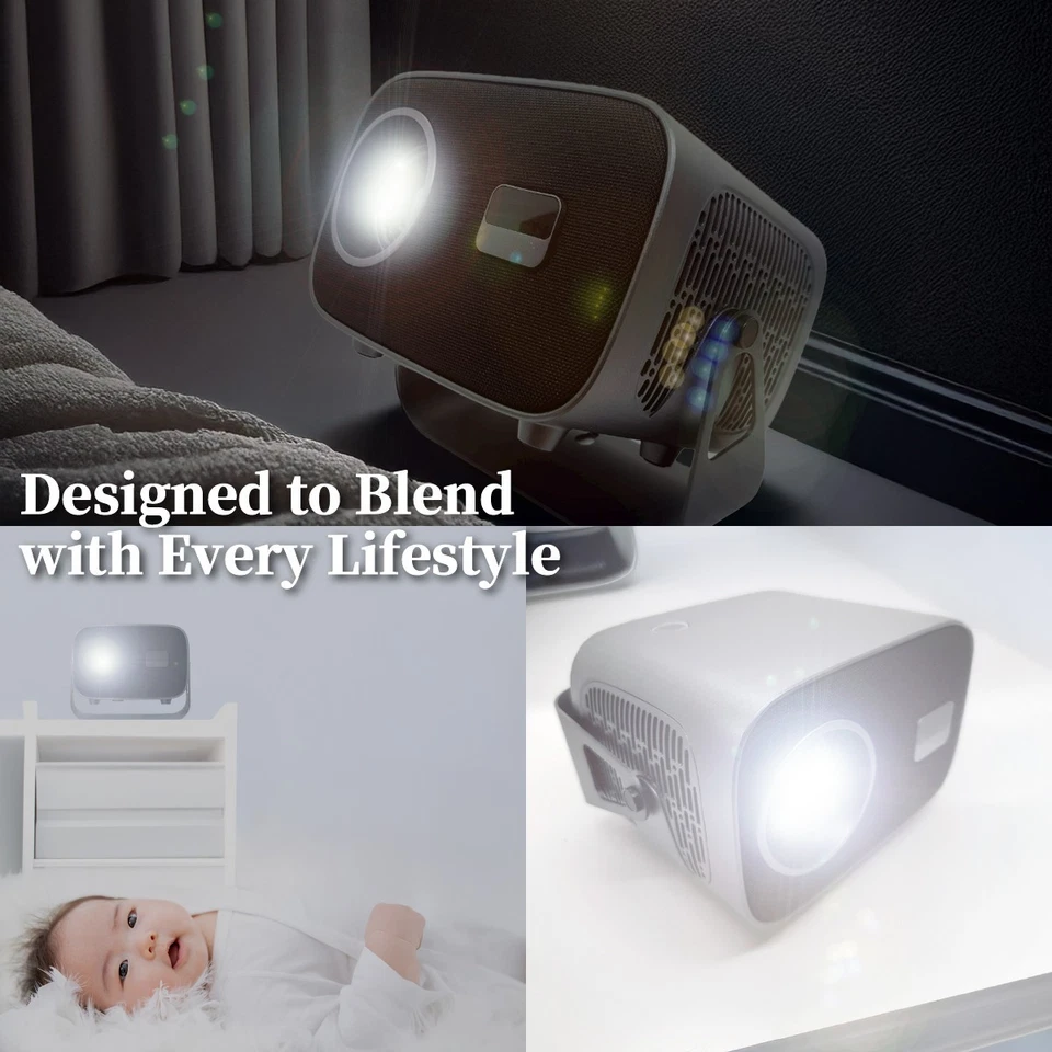 Mini HD LED Projector WiFi Bluetooth 1080P Portable Home Theater Android HDMI US - Image 3 of 4