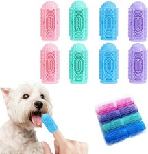 Dog Toothbrush Dog Tooth Brushing Kit Dog Finger Toothbrush -  8-Pack, 