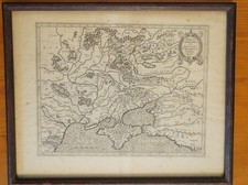 1590s Mercator Map Crimea Black Sea Tavrica Chersones Antique Atlas Framed 16thC