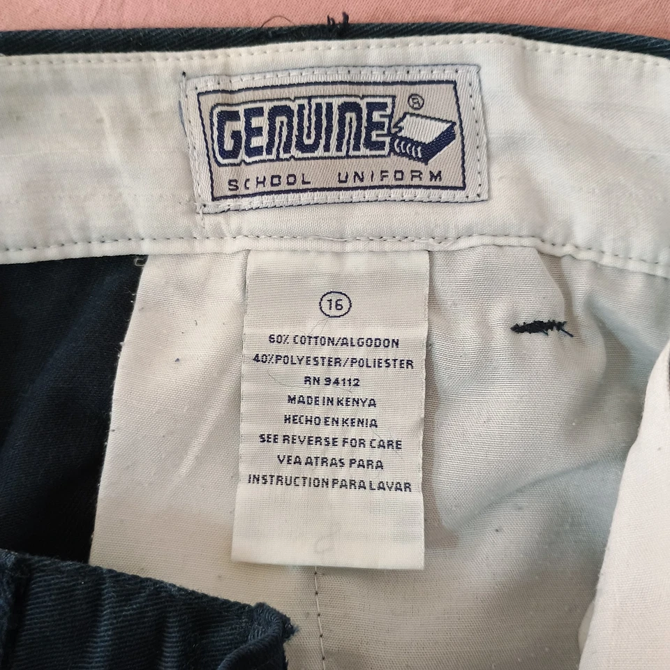 Genuine School Uniform Boys Size 16 Dress Pants 4 Pockets Navy Blue Cotton Blend - Image 3 of 4