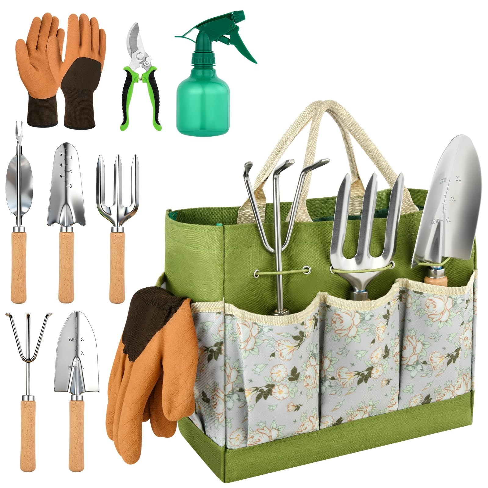 Kit à outils de jardinage 9 pièces pour entretien du potager de balcon
