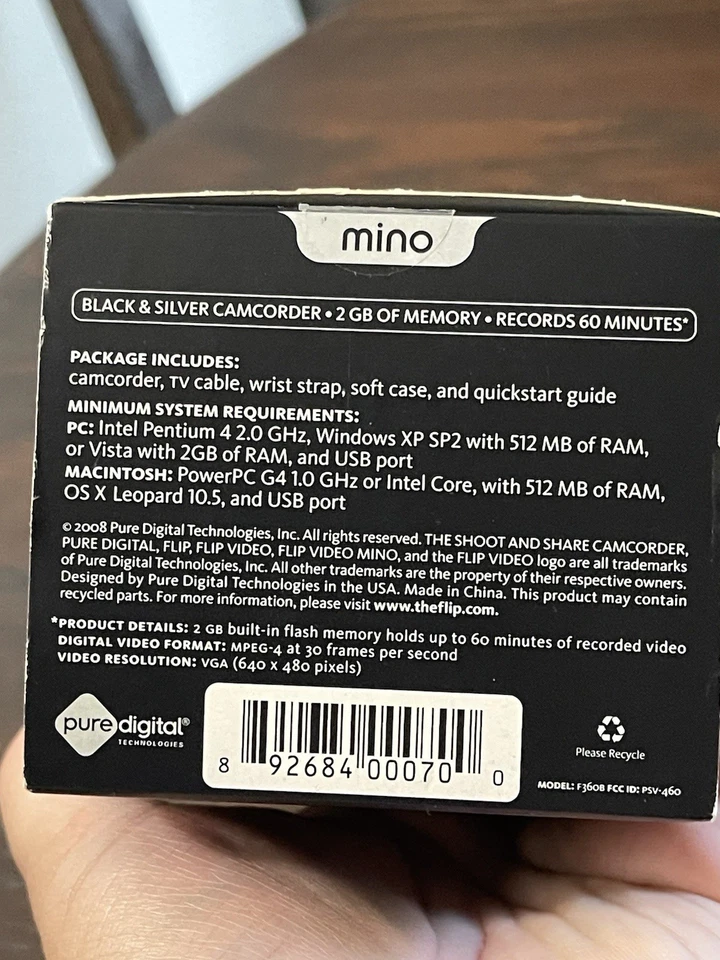 Flip Video F360B Camcorder Open Box - Image 3 of 3