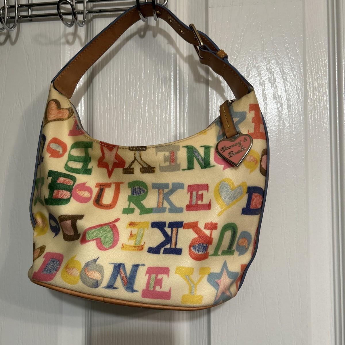 Vintage Dooney & Bourke Y2K Small Rainbow Multicolor Monogram Bag