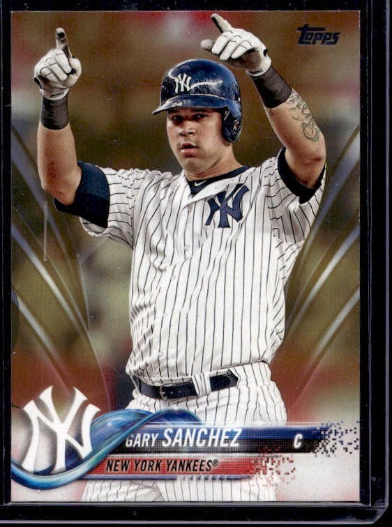 2018 Topps Series 1 GOLD #340 Gary Sanchez #0038/2018 Yankees