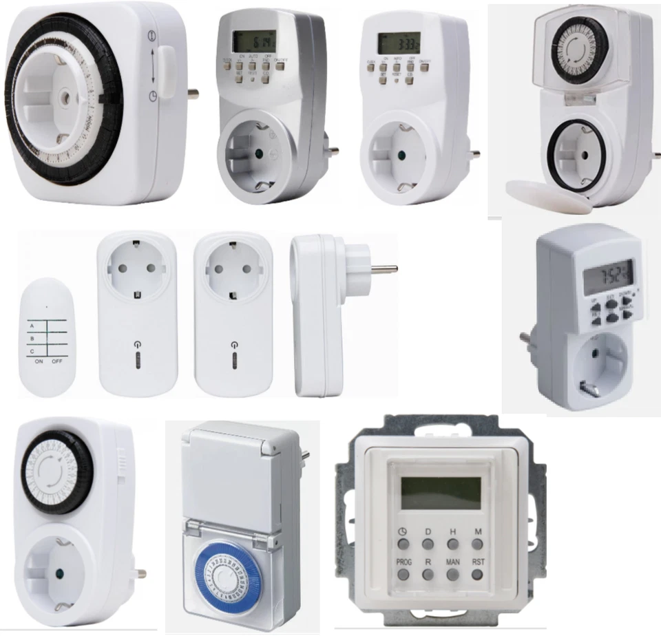 KOPP Zeitschaltuhr Unterputz analog digital mit Fernbedienung 3er Set programmierbar