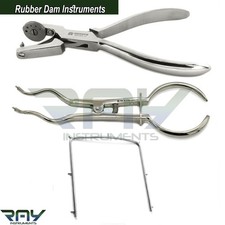 Dental Rubber Dam Instruments Ainsworth Plier Brewer Clamp Forceps Frame