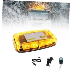 Rechargeable Amber Emergency Strobe Light Wireless Battery, 48 LED 17 Flashing