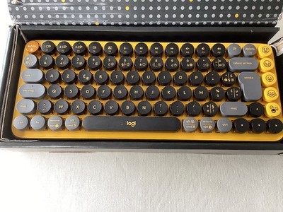 920-010722 Logitech POP Keys Wireless Mechanical Keyboard With Emoji Mini RF ~D~