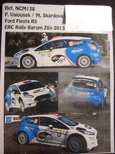 DECALS 1/43 FORD FIESTA R5 - #10 P.VALOUSEK - RALLYE ERC DU BARUM 2013- NCM138