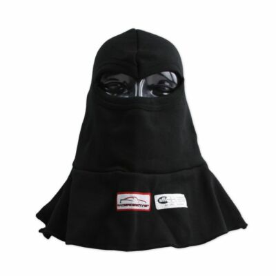 RACERDIRECT SFI 3.3 FR BALACLAVA HOOD SINGLE LAYER SLIT EYE BLACK