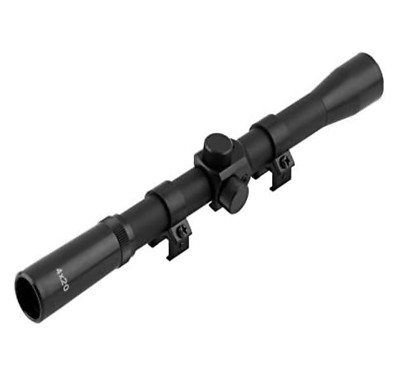 Ultimate Arms Gear 4x20 Small Caliber Rifle, Airgun Scope W/ 3/8'' Dovetail Rings