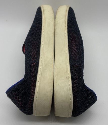 Rothys The Sneaker Women's Size 9 US Blue Metallic Lattice Slip on Sneakers - Picture 6 of 9