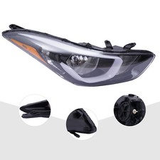 For 2014-2016 Hyundai Elantra Headlight Halogen Headlamp Right Passenger Side RH
