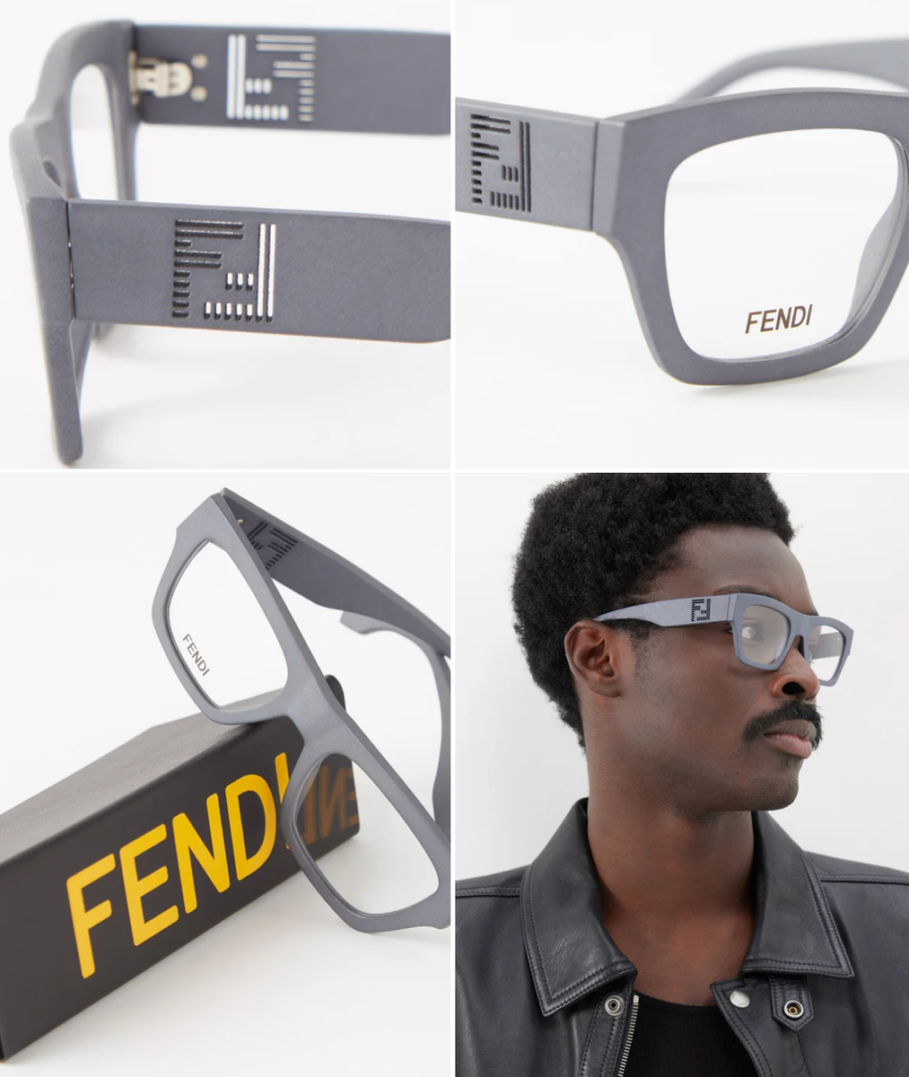 Fendi Eyewear Glasses Frame Shadow FF Logo D-Frame Glasses M