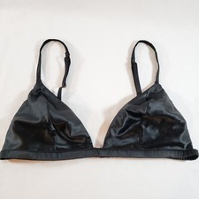 Victoria's Secret Luxe Bralette Extra Large XL Black Triangle Bra Unlined