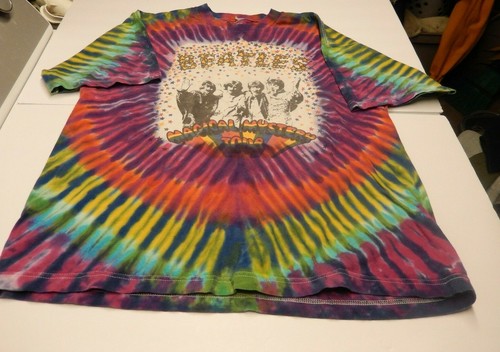 The Beatles Magical Mystery Tour Tie Dye T Shirt Size XL Double Sided Vintage - Picture 9 of 9