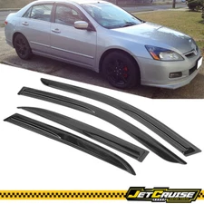 Fits 03-07 Honda Accord Sedan Acrylic Mug Style Window Visors Rain Sun Guard 4Pc