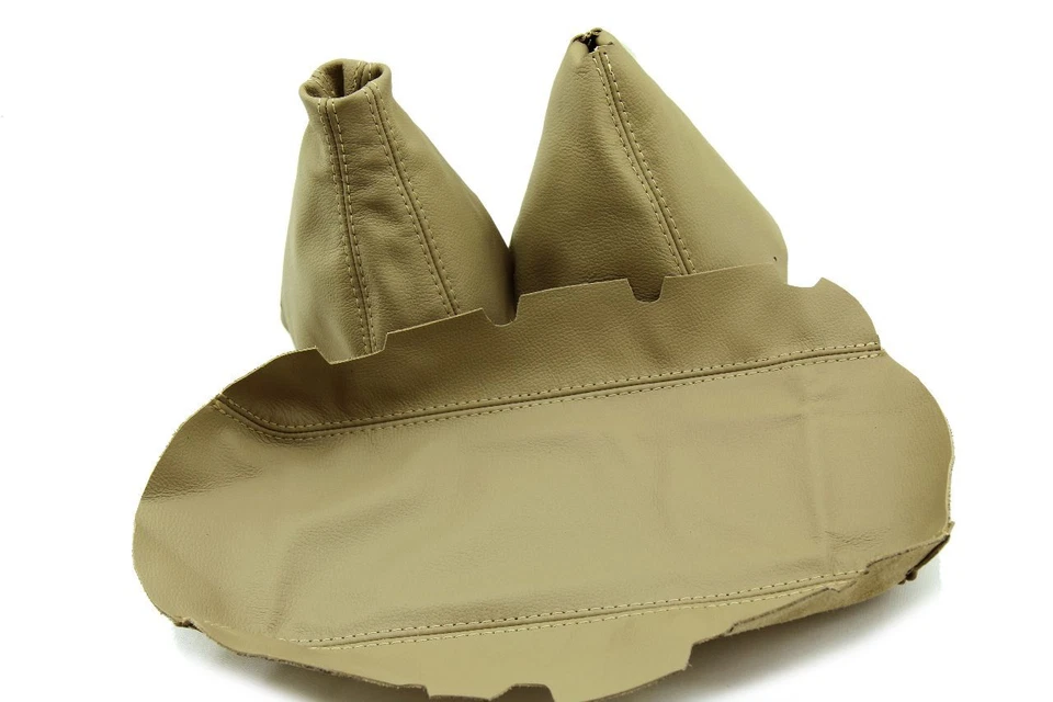 Juego de funda y bota reposabrazos de cuero para Nissan 300ZX 90-96 beige manual Foto 2 de 2