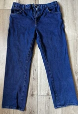 RIVET SUPPLY CO  Loose Fit Blue Jeans Mens Size 36 x 32 Dark Wash 100% Cotton