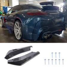 For Porsche Panamera Carbon Fiber Rear Bumper Diffuser Splitter Spats Canards