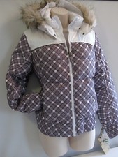 Hydraulic Women's Down Filled Winter Jacket Coat Size L Black White