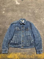Vintage Lee Denim Jacket 153438 Size 40R Dark Wash Trucker Union USA