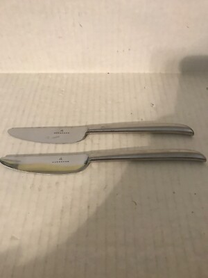 PAIR OF AUERHAHN  STAINLESS FLATWARE DINNER KNIVES
