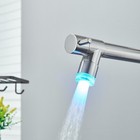 Brush Nickel Kitchen Sink Faucet Waterfall LED Single Handle Pull Down Mixer Tap — photo 6