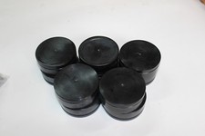 10X Black Plastic With Lid Small Storage Container 2.5" diameter C118