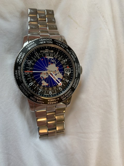 Fortis Men S 47mm B 47 Professional Pilot Auto Gmt Sliderule