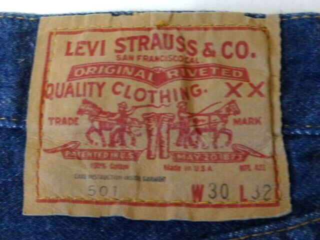 Vintage 1970s Levis 501 XX 66 #6 Redline Selvage Dark Indigo Vintage 1970s Levis 501 XX 66 #6 Redline Selvage Dark Indigo