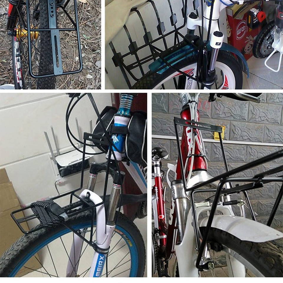 Bicycle Front Rack, Steel Luggage Touring Carrier Racks 15KG