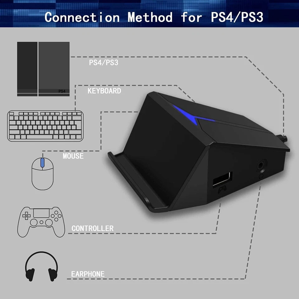 Darkwalker Keyboard And Mouse Adapter For PS4 PS3 Xbox One Nintendo Switch PC - Image 4 of 4